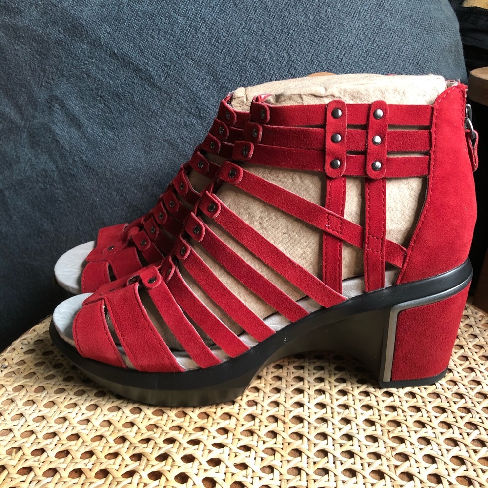 Brand new Jambu heeled sandals. Brand new in box